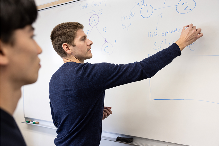 Jared Coleman teaching computer science at LMU